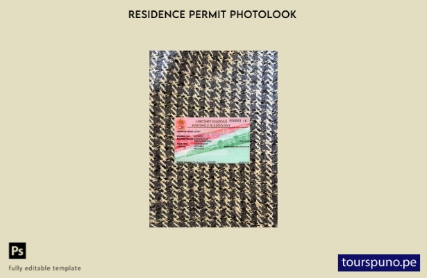 listo para imprimir Certificado de Hungría prueba de residencia fotolook Plantil